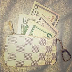 Authentic Louis Vuitton Damier Azur Key Pouch